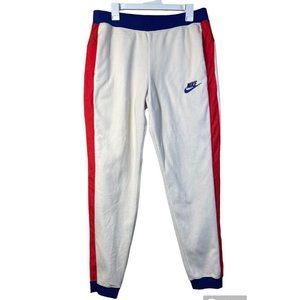 Nike CJ4934-271 Women Sportswear Polar Jogger Pants Cream Indigo Orange Red L
